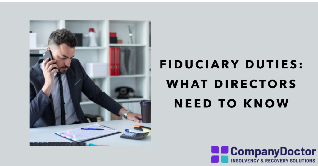 A director on the phone discussing Fiduciary duties