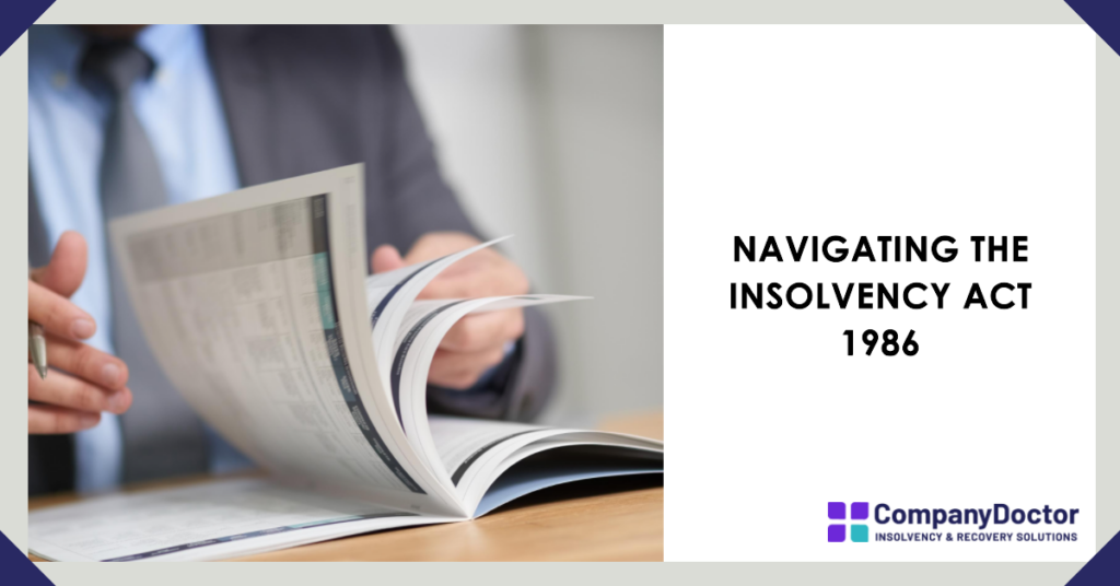 an article image titled insolvency act 1986